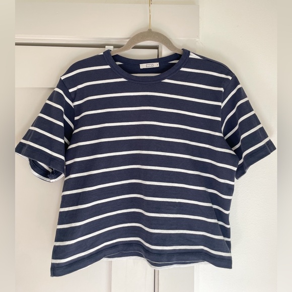 AYR Practice Tee - navy and white stripe - Picture 1 of 4